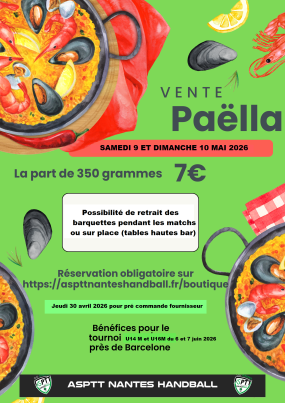 Réservez votre paëlla